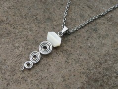 Nerezový přívěšek s larimarem