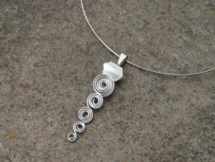 Nerezový přívěšek s larimarem