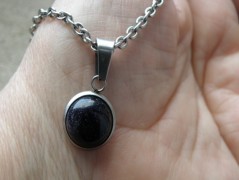 Nerezový přívěšek s larimarem