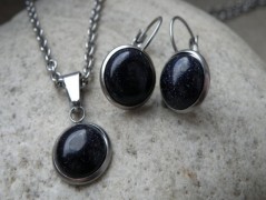 Nerezový přívěšek s larimarem