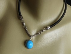 Nerezový přívěšek s larimarem