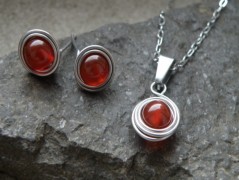 Nerezový přívěšek s larimarem