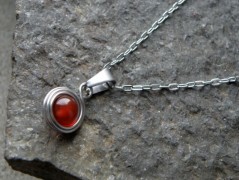 Nerezový přívěšek s larimarem