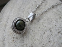 Nerezový přívěšek s larimarem