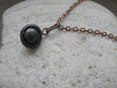 Nerezový přívěšek s larimarem