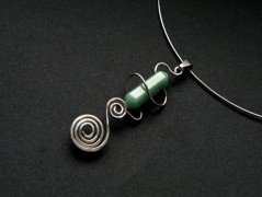 Nerezový přívěšek s larimarem