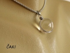 Nerezový přívěšek s larimarem