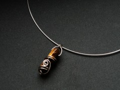 Nerezový přívěšek s larimarem