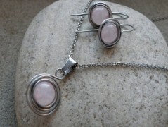 Nerezový přívěšek s larimarem