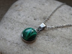 Nerezový přívěšek s larimarem