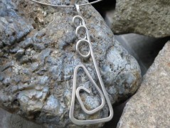 Nerezový přívěšek s larimarem