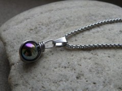 Nerezový přívěšek s larimarem