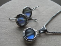 Nerezový přívěšek s larimarem