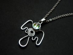 Nerezový přívěšek s larimarem