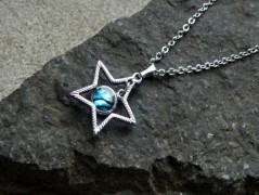 Nerezový přívěšek s larimarem