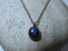 Nerezový přívěšek s larimarem