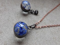 Nerezový přívěšek s larimarem