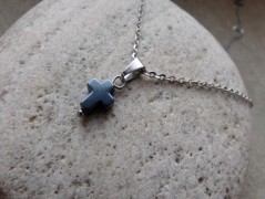 Nerezový přívěšek s larimarem