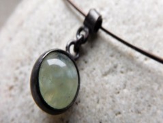 Nerezový přívěšek s larimarem