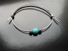 Nerezový přívěšek s larimarem