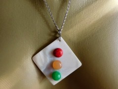 Nerezový přívěšek s larimarem