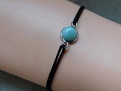 Nerezový přívěšek s larimarem