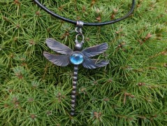 Nerezový přívěšek s larimarem