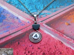 Nerezový přívěšek s larimarem