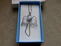 Nerezový přívěšek s larimarem