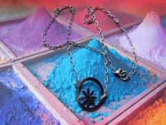 Nerezový přívěšek s larimarem