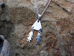 Nerezový přívěšek s larimarem