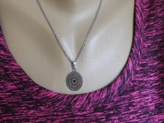 Nerezový přívěšek s larimarem