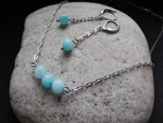 Nerezový přívěšek s larimarem