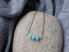 Nerezový přívěšek s larimarem