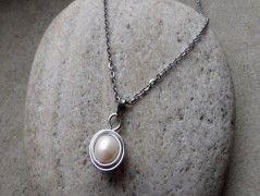 Nerezový přívěšek s larimarem