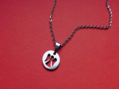 Nerezový přívěšek s larimarem