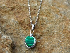 Nerezový přívěšek s larimarem