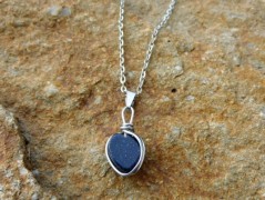 Nerezový přívěšek s larimarem