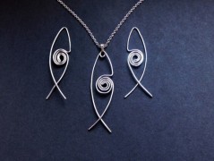 Nerezový přívěšek s larimarem