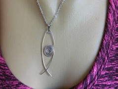 Nerezový přívěšek s larimarem