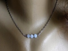 Nerezový přívěšek s larimarem