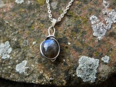 Nerezový přívěšek s larimarem