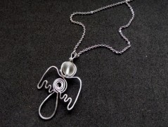 Nerezový přívěšek s larimarem