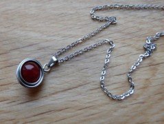 Nerezový přívěšek s larimarem