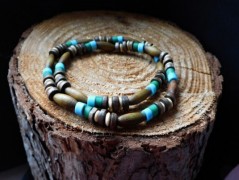 Nerezový přívěšek s larimarem