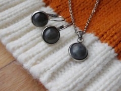 Nerezový přívěšek s larimarem