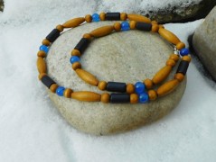 Nerezový přívěšek s larimarem