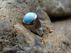 Nerezový přívěšek s larimarem