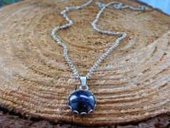 Nerezový přívěšek s larimarem