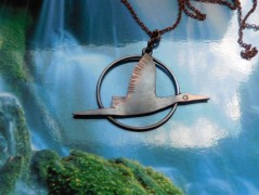 Nerezový přívěšek s larimarem